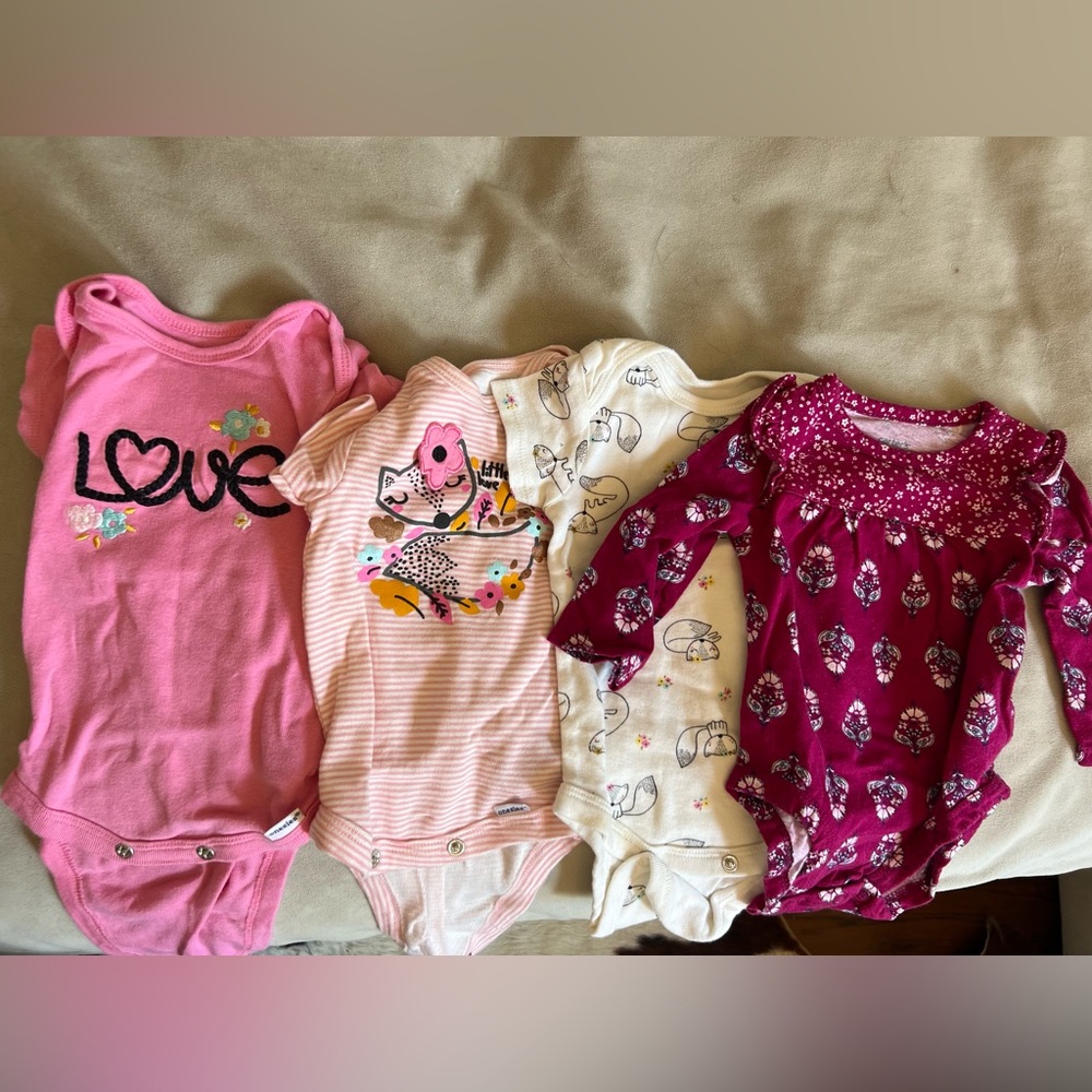 0-3 month girls tops